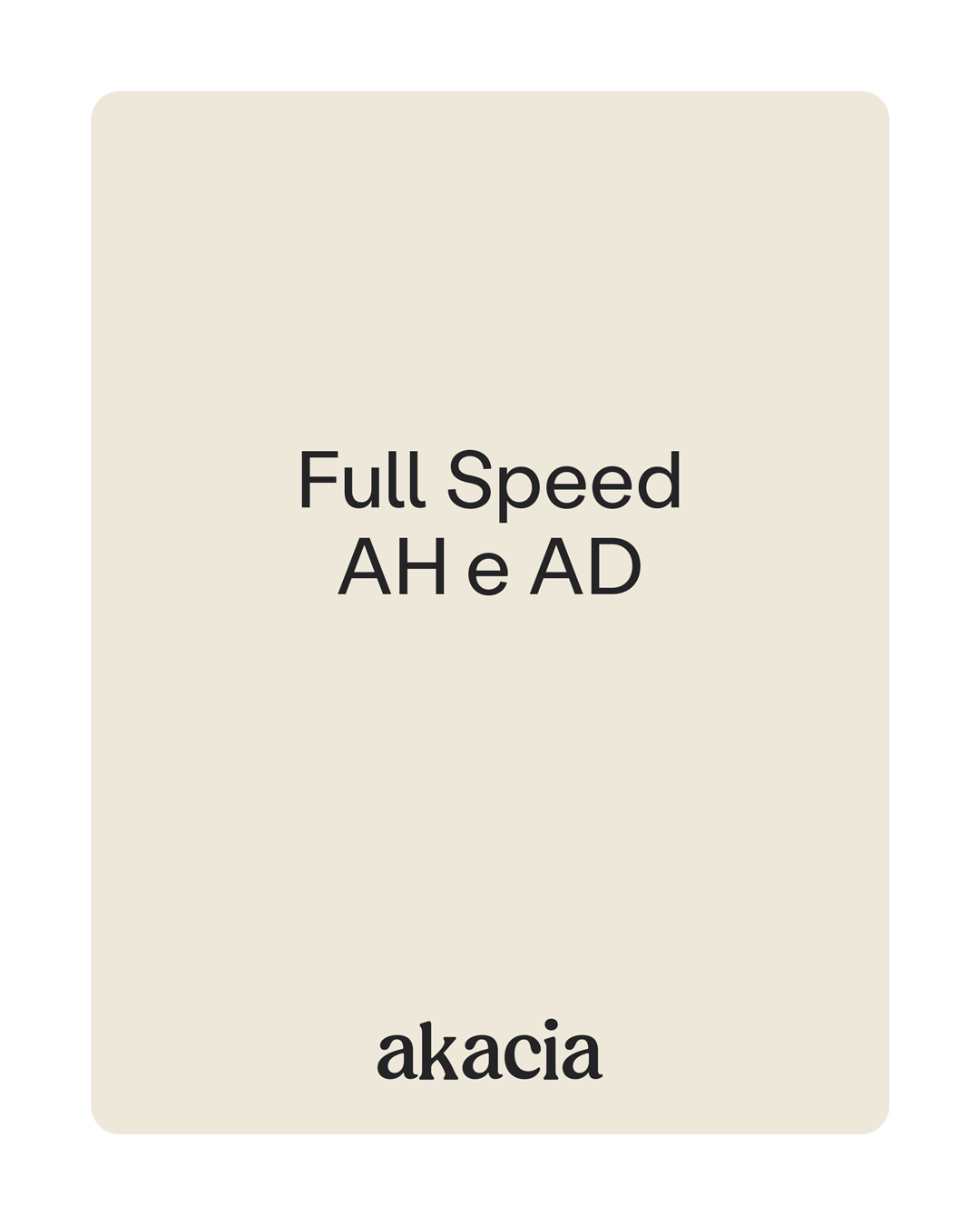 Full Speed AH e AD